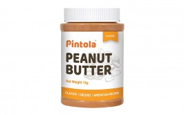 Pintola Peanut Butter Classic Creamy American Recipe  Plastic Jar  1 kilogram